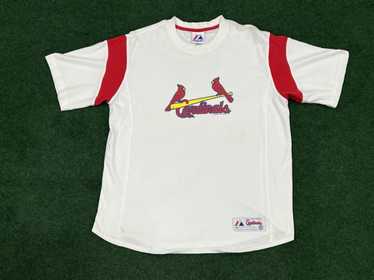 St. Louis Cardinals Logo Graphic Majestic 2008 MLB Baseball T-Shirt Mens  (Large)