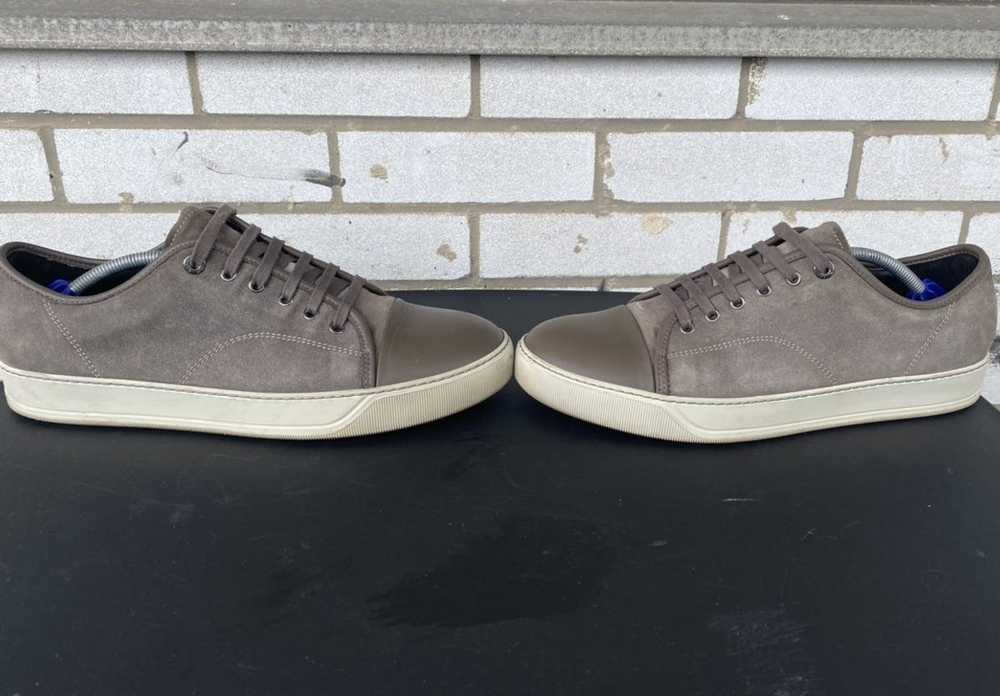 Lanvin DBB1 Low Top Suede Leather Sneakers Grey/B… - image 4