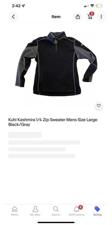 Kuhl Kuhl kashmira 1/4 pullover Grey Black Large