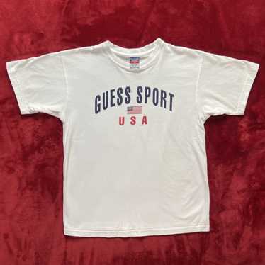 Vintage Guess Sport Team USA Jersey International Activewear 90s Black Rare  Sz L