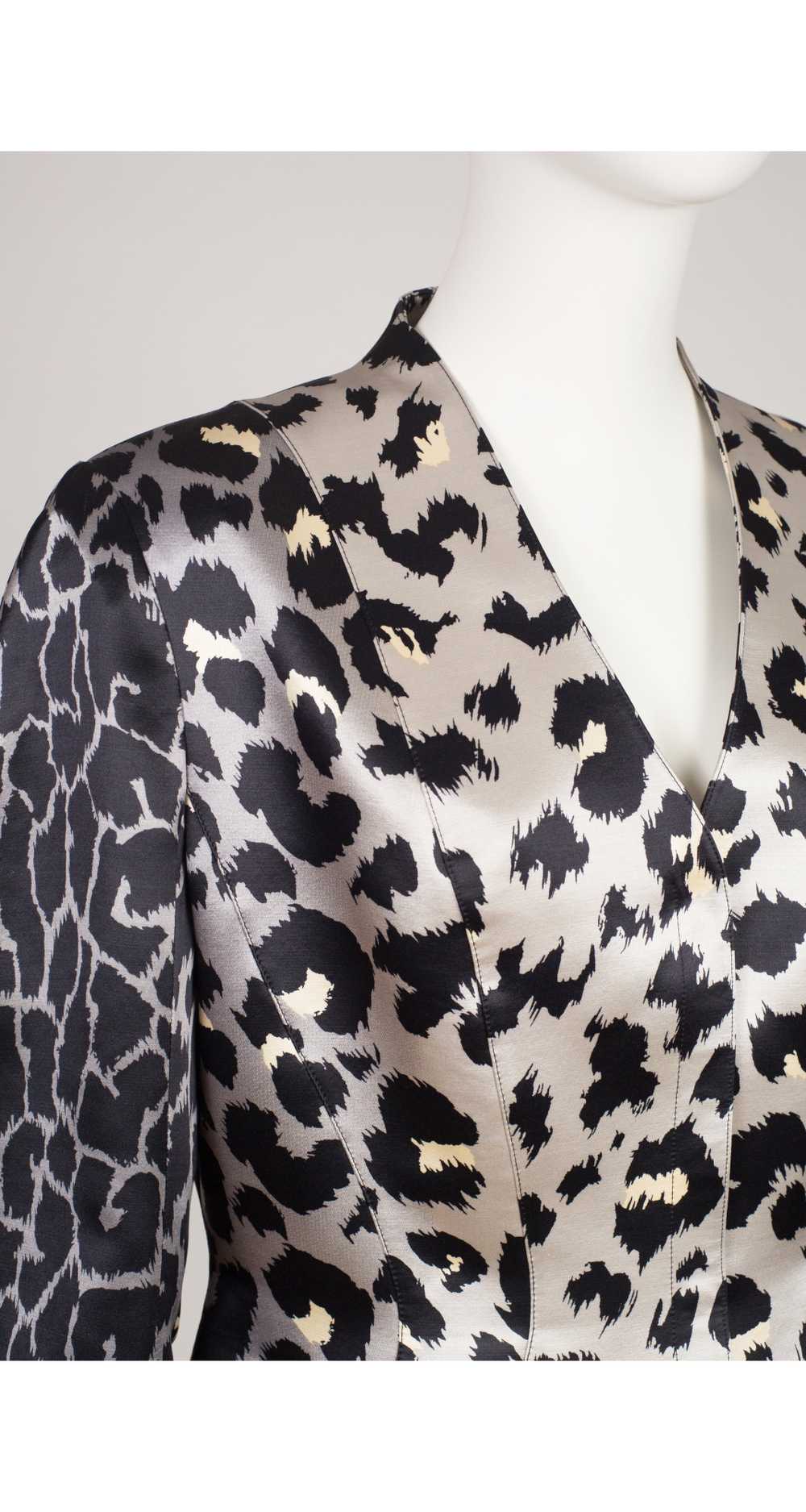 Thierry Mugler Couture 1990s Leopard Print Gray S… - image 3