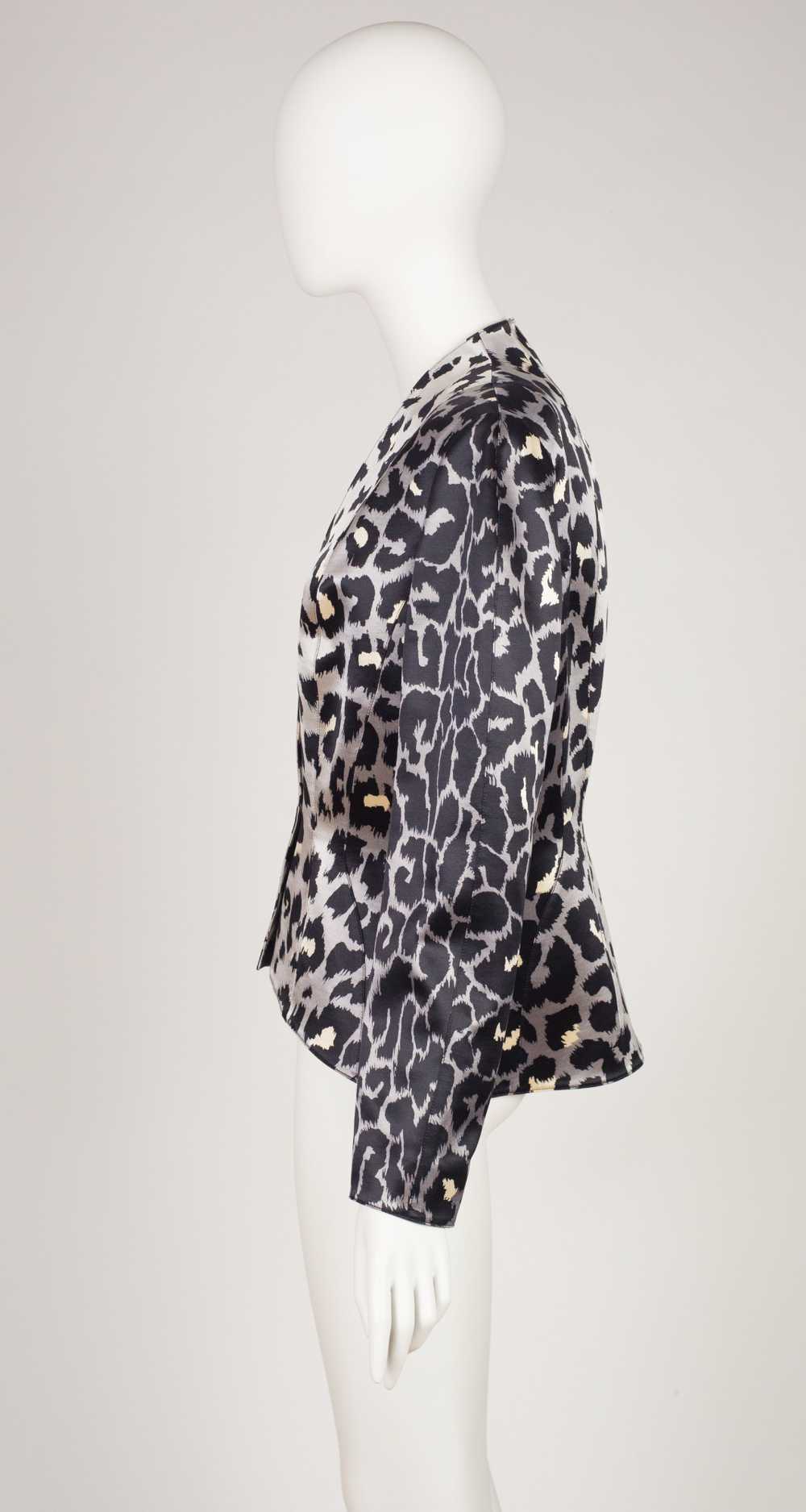 Thierry Mugler Couture 1990s Leopard Print Gray S… - image 5
