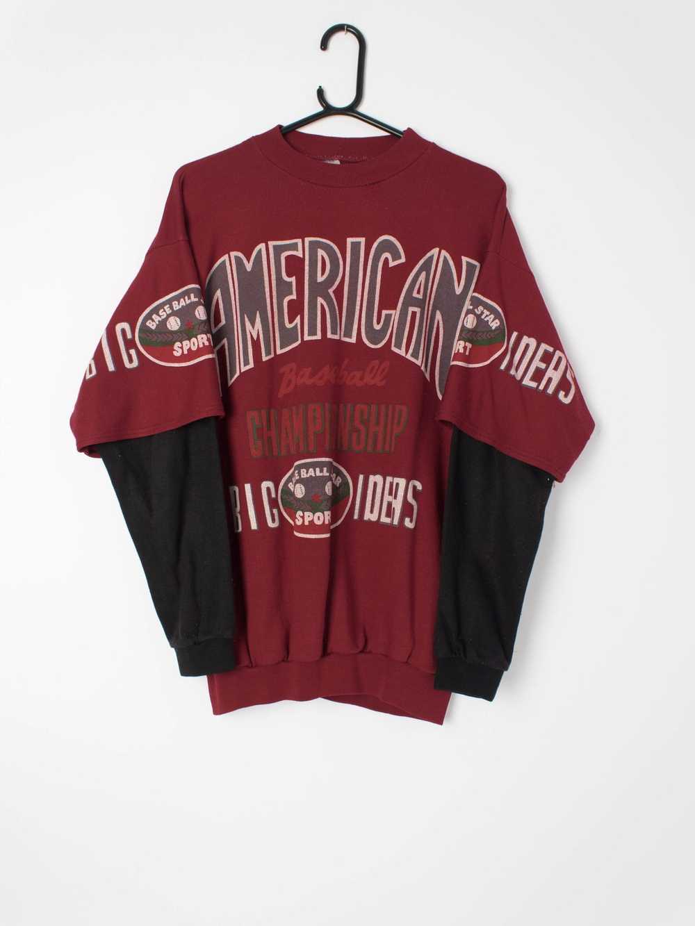 Vintage American USA Baseball style sweatshirt re… - image 1