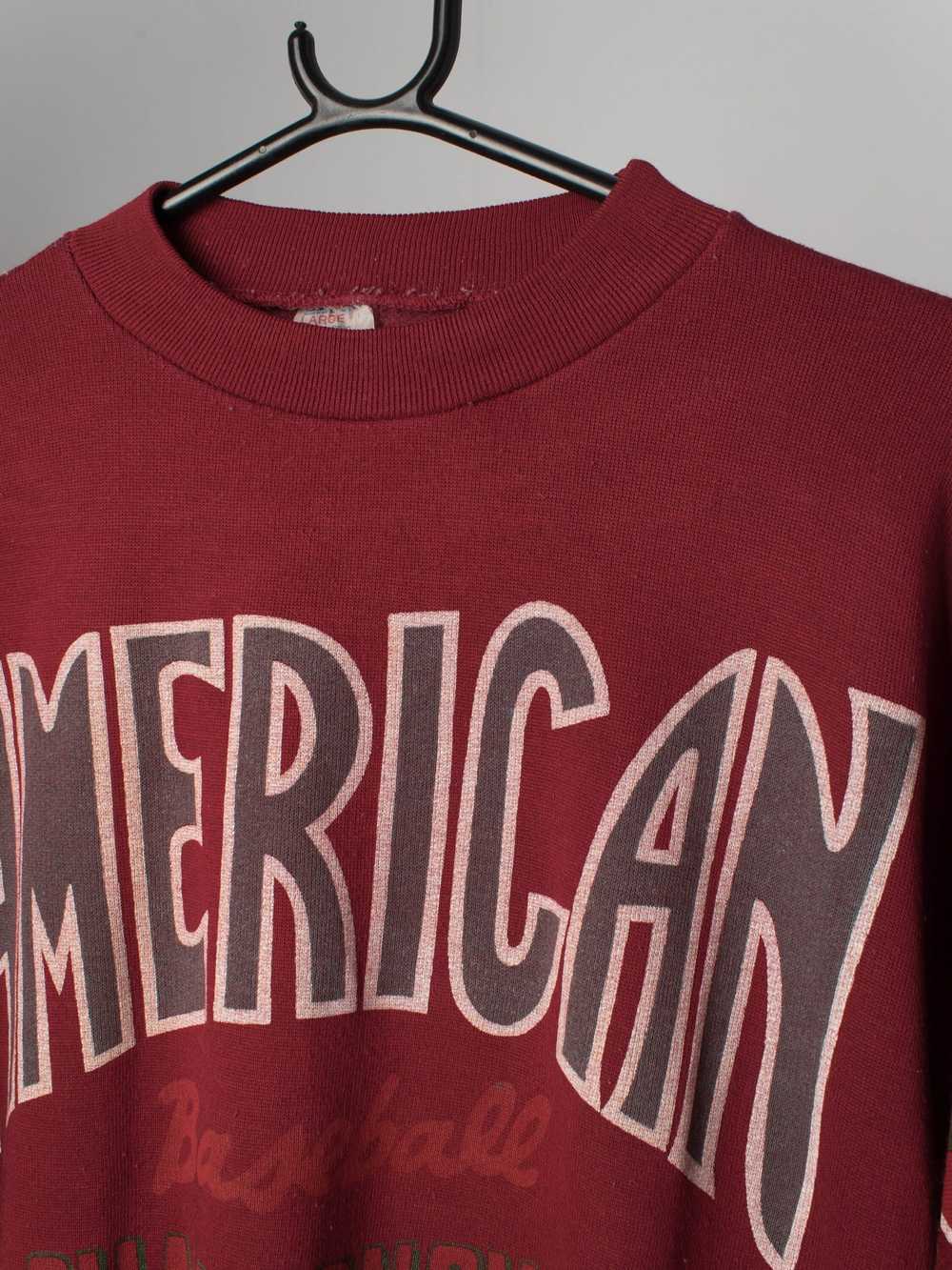 Vintage American USA Baseball style sweatshirt re… - image 2