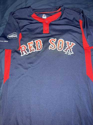 Majestic JONATHAN PAPELBON #28 BOSTON RED SOX Stitched Jersey Black/Gray Sz  L