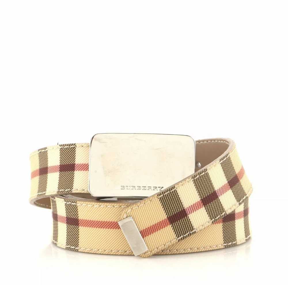 Authentic Burberry London Sz. 30/75 Plaid Tartan Women's Belt NICE