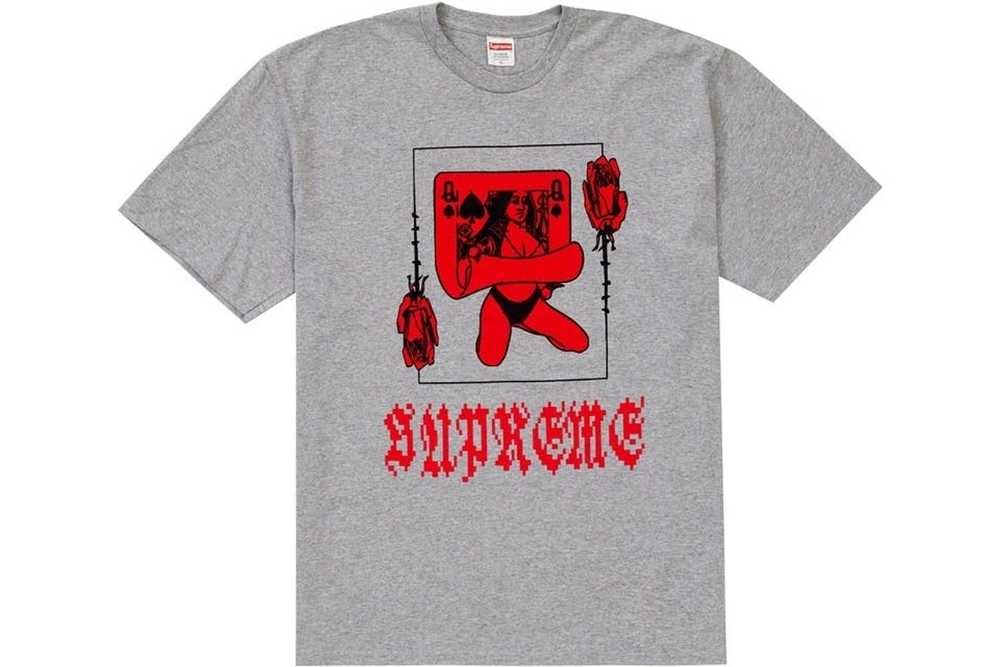 Supreme Supeme Queen Tee Heather Gray size small - image 2