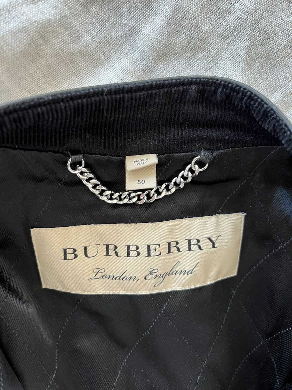 Burberry Black Moto style leather jacket - image 4