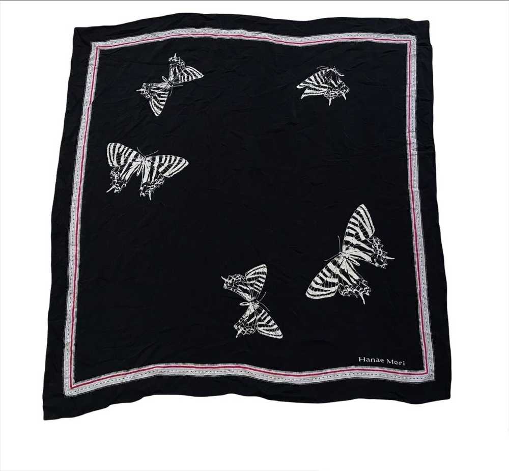 Hanae Mori Hanae Mori Butterflies Design Silk Sca… - image 3