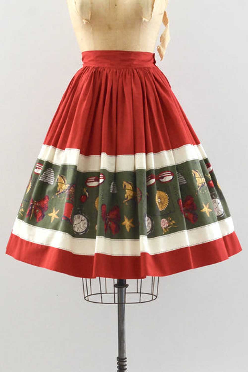 50's Novelty Skirt / small medium - image 3