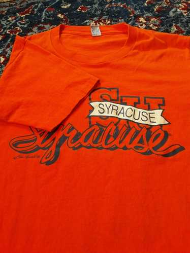 Vintage 90s Syracuse Orangemen Graphic Tshirt Mad… - image 1