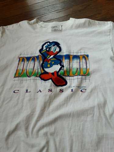 Vintage 90s Disney Donald Duck HUGE Embroidered Ts