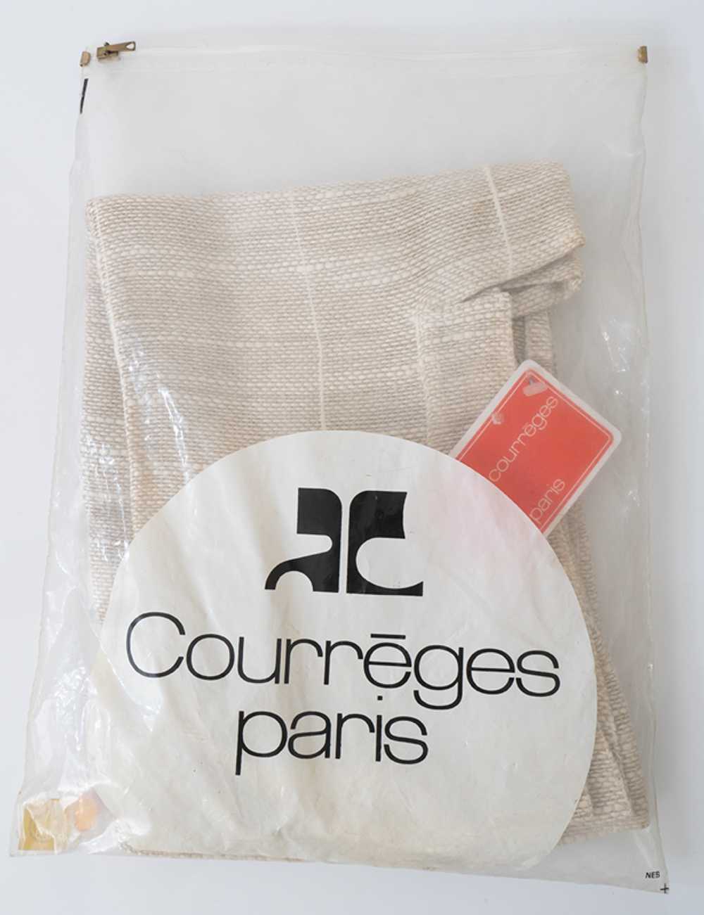 1980s Courreges Raw Silk Vest w/ tags - image 1