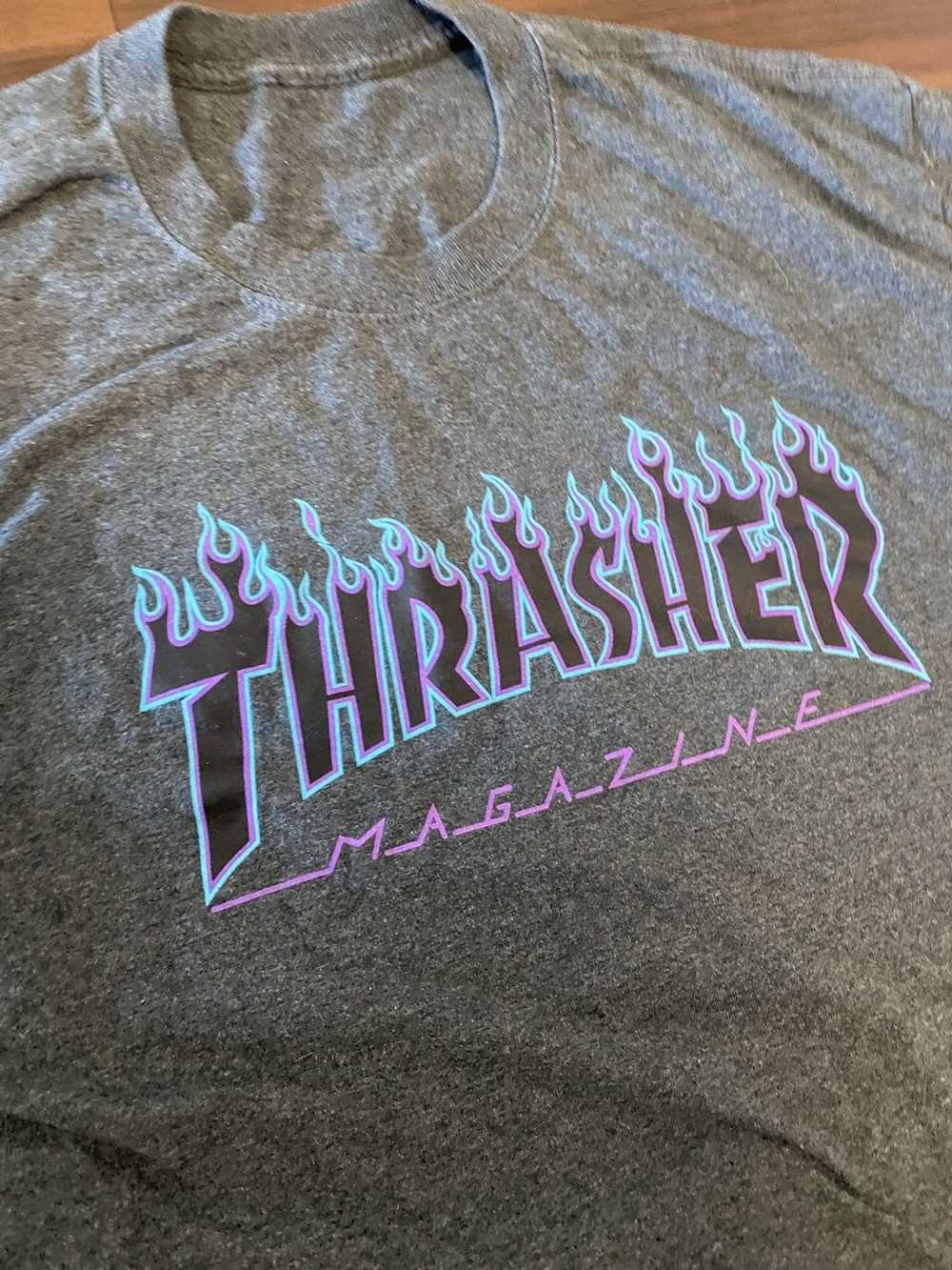 Thrasher Thrasher Purple Flames Logo Tee - image 2