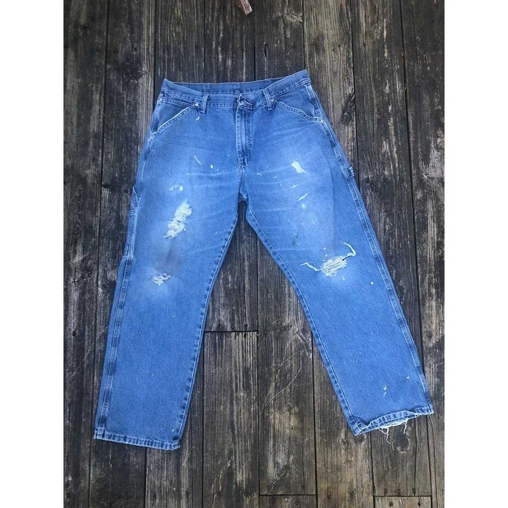 Wrangler Vintage Faded Worn and Painted Painters … - image 1