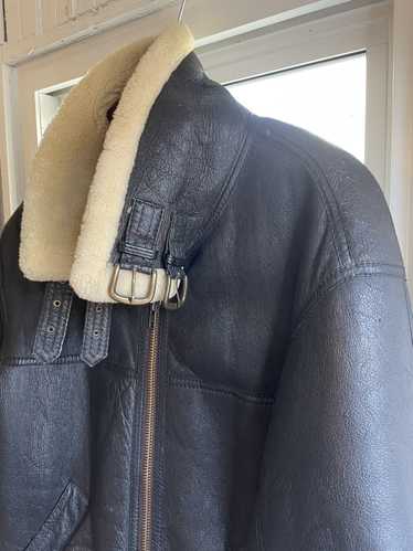 Vintage Shearling Lined Aviation Jacket - image 1