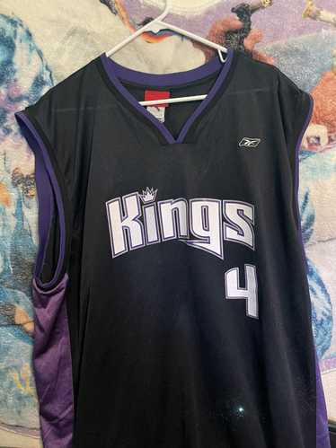 Sacramento Kings NBA Chris Webber Jersey Mens XL White Purple Black Reebok
