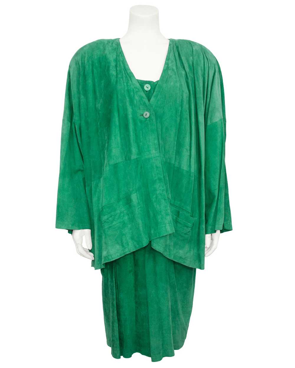 Mario Valentino Green Suede Ensemble - image 3