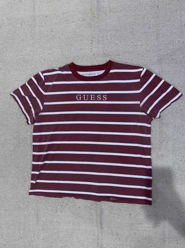 Guess Red/White Striped Guess T-Shirt