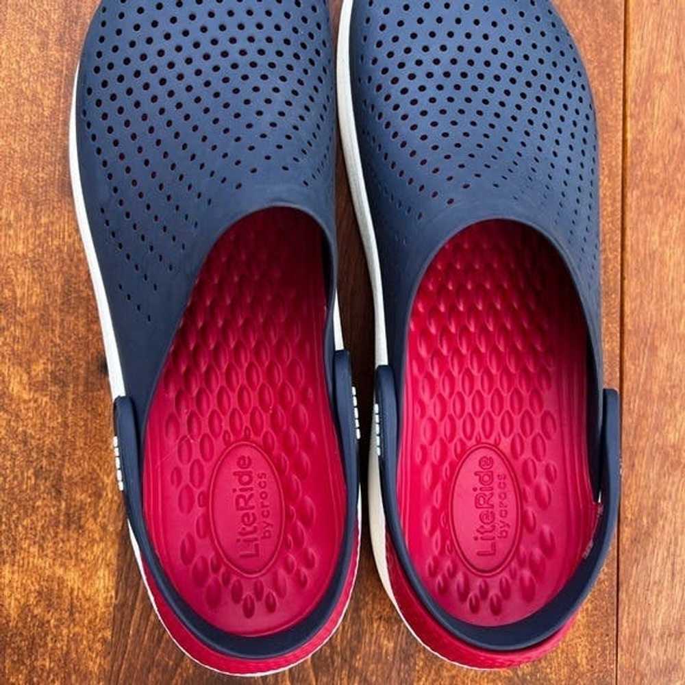 Crocs CROCS Literide Clog Navyblue White Red mens… - image 4