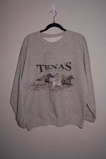 Vintage 90s Texas Horses All Over Print Sweatshirt
