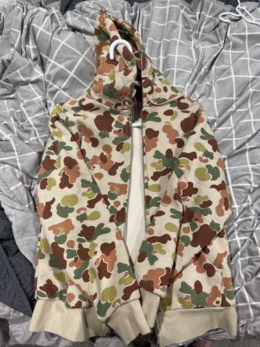 SUPREME ARC LOGO THERMAL LINED HOODED SWEATSHIRT CAMO HOODIE HEATHER GREY  box