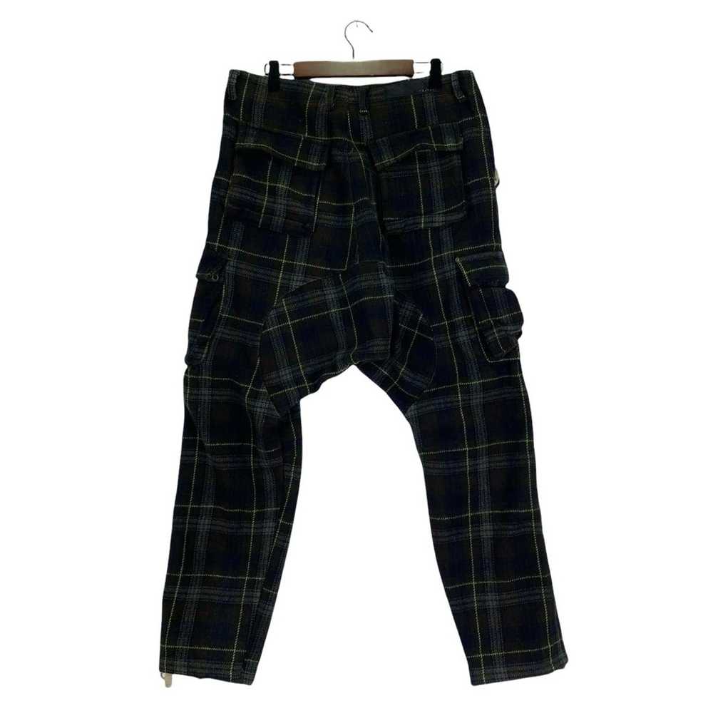 Japanese Brand Rovtski Drop Crotch Cargo Plaid Ur… - image 12