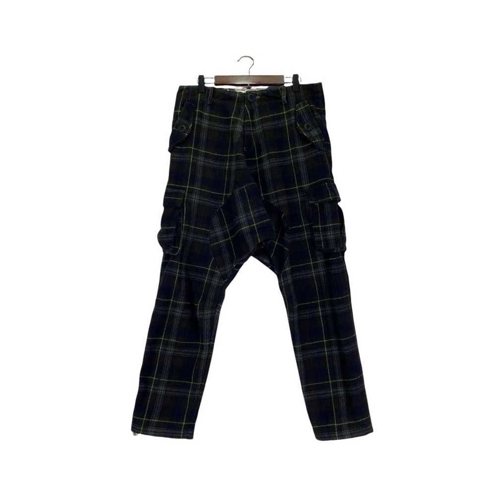 Japanese Brand Rovtski Drop Crotch Cargo Plaid Ur… - image 1