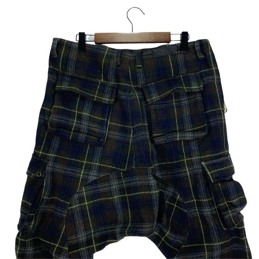 Japanese Brand Rovtski Drop Crotch Cargo Plaid Ur… - image 3