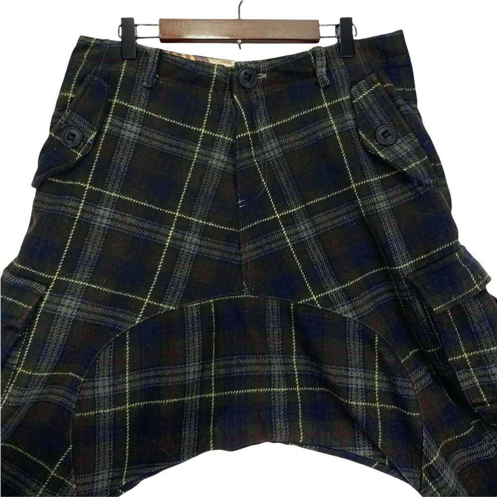 Japanese Brand Rovtski Drop Crotch Cargo Plaid Ur… - image 6