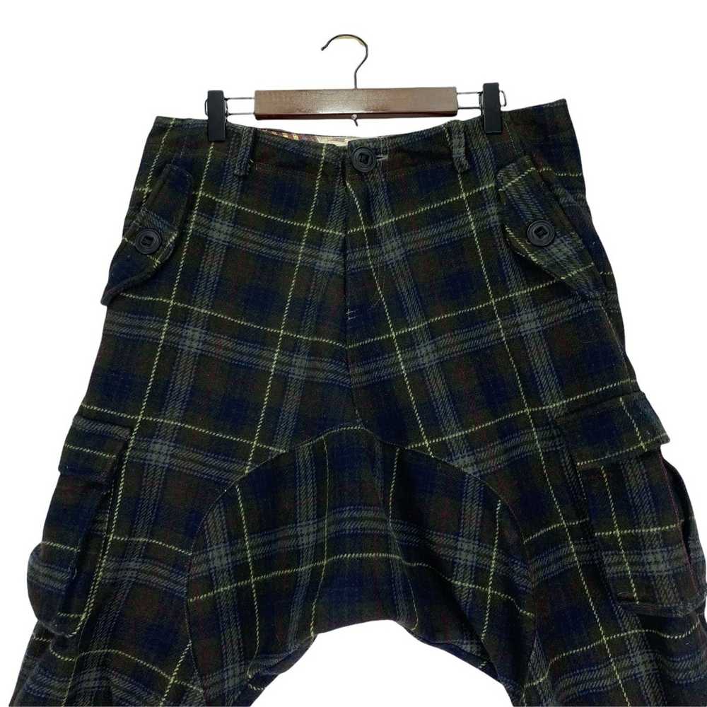 Japanese Brand Rovtski Drop Crotch Cargo Plaid Ur… - image 7