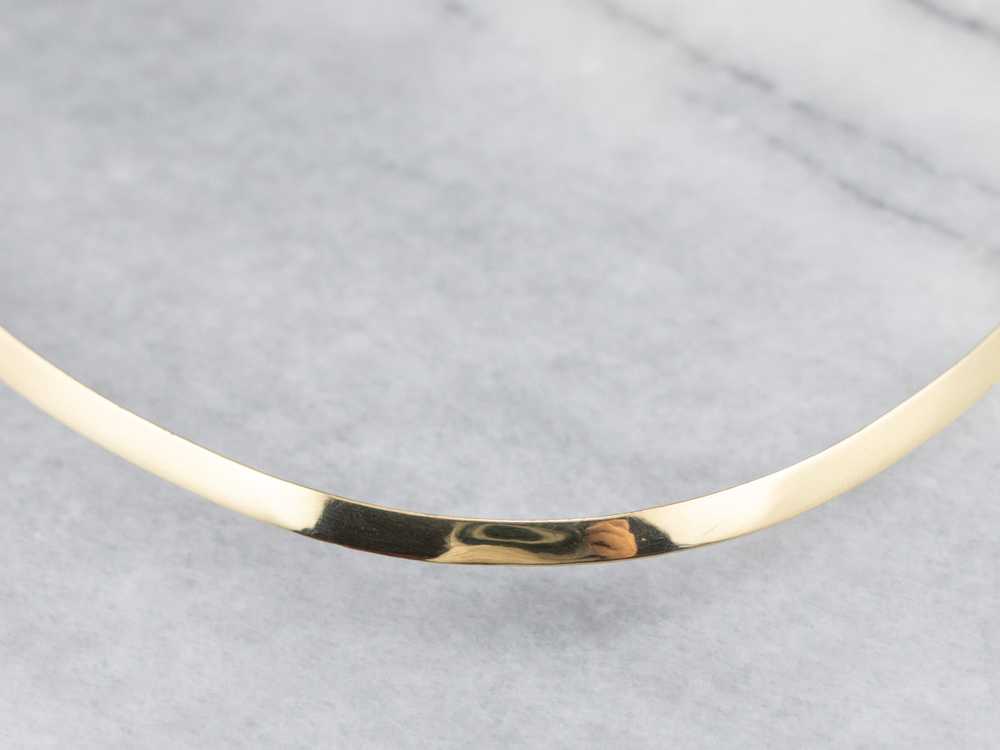 Sleek Yellow Gold Tapered Collar Necklace - image 6