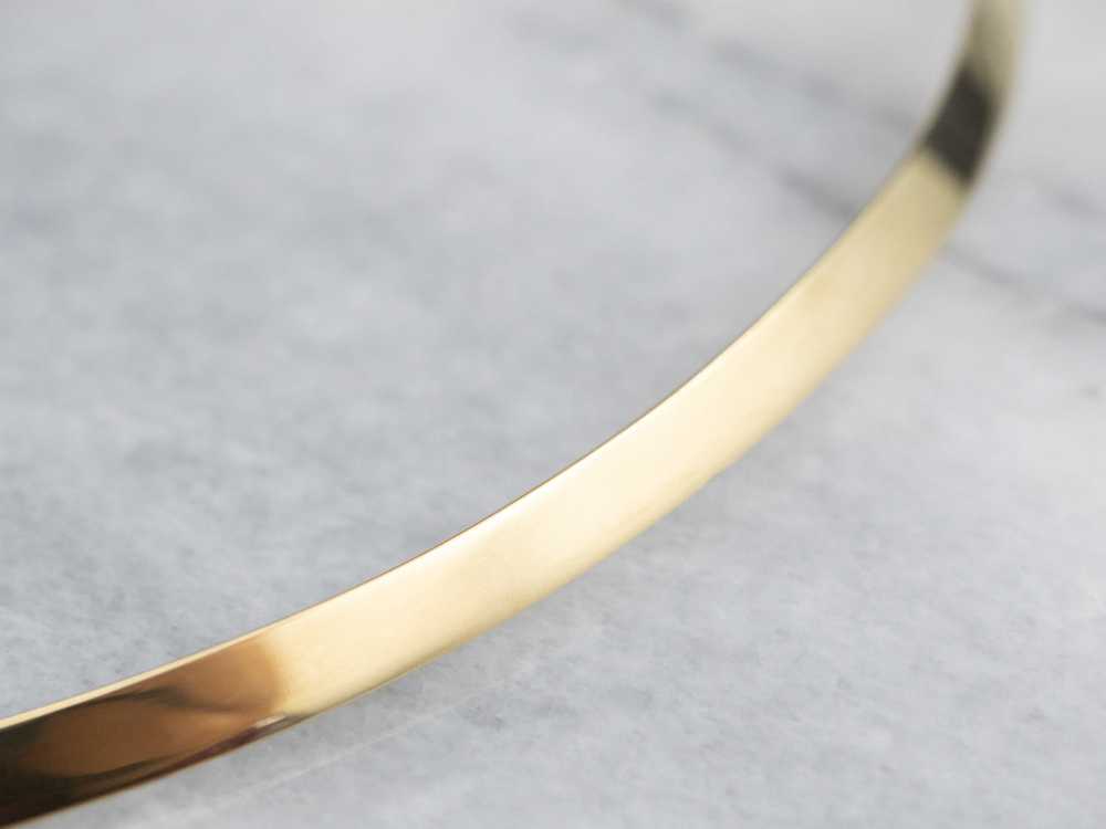 Sleek Yellow Gold Tapered Collar Necklace - image 7