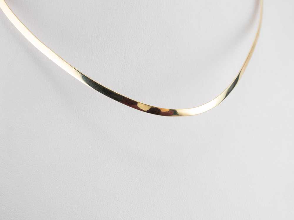 Sleek Yellow Gold Tapered Collar Necklace - image 9