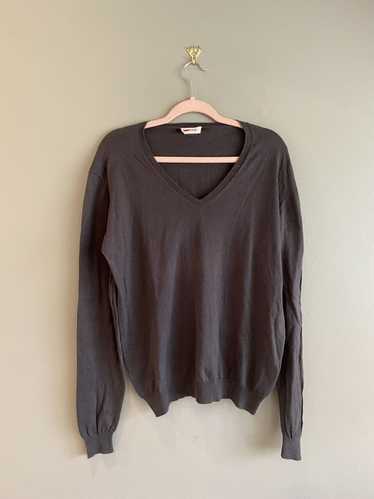 Prada Prada V Neck Cashmere Cotton Blend Sweater - image 1