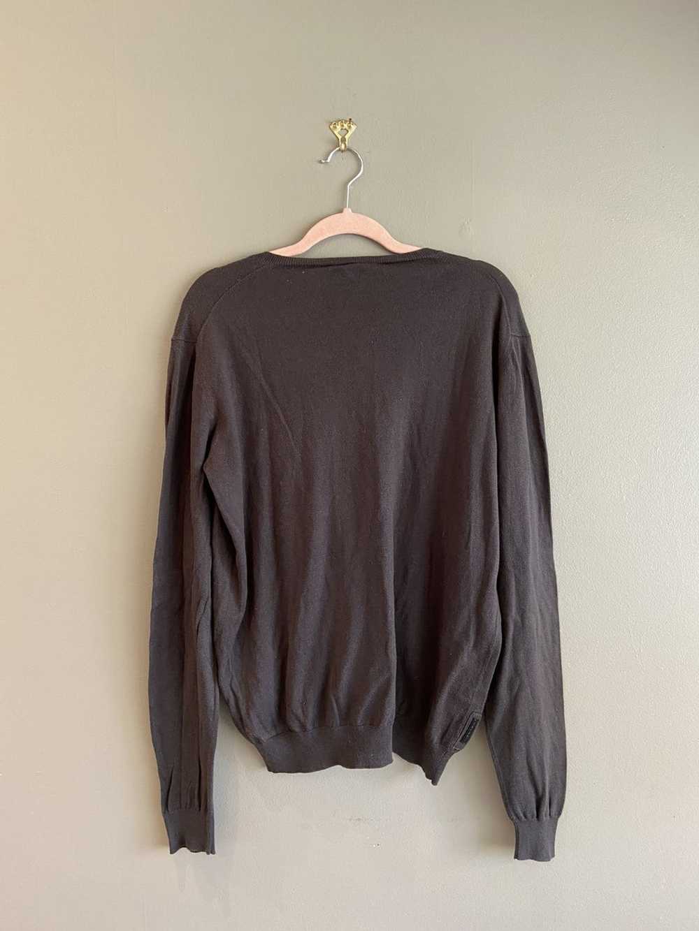 Prada Prada V Neck Cashmere Cotton Blend Sweater - image 5