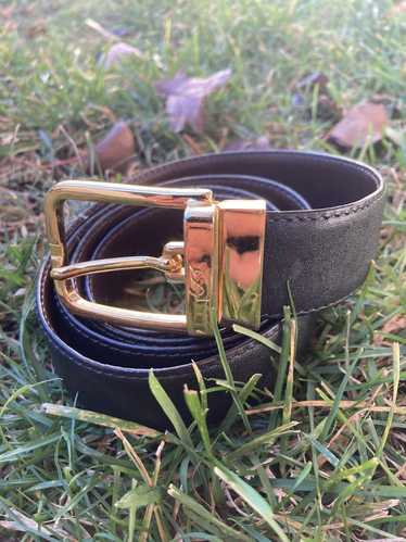 Men's Belt Brown Leather Monogram Vuit Gold Buckle Ton Man Belt Lo Belt Uis  Belt 110cm 