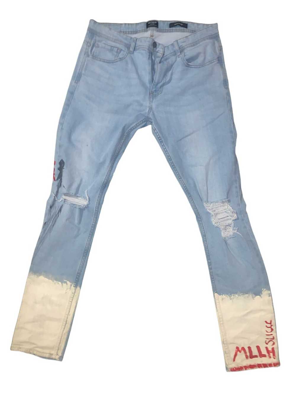 1 Of 1 × Custom Crooked Heart Jeans - image 1