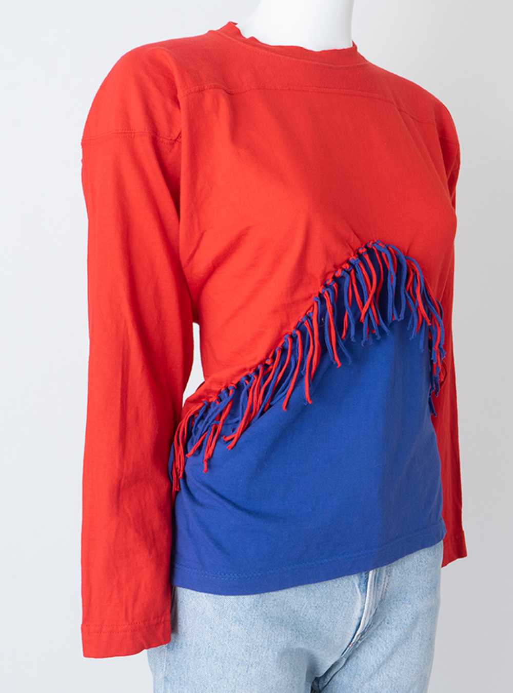 1980s New Wave Fringed Top - image 1