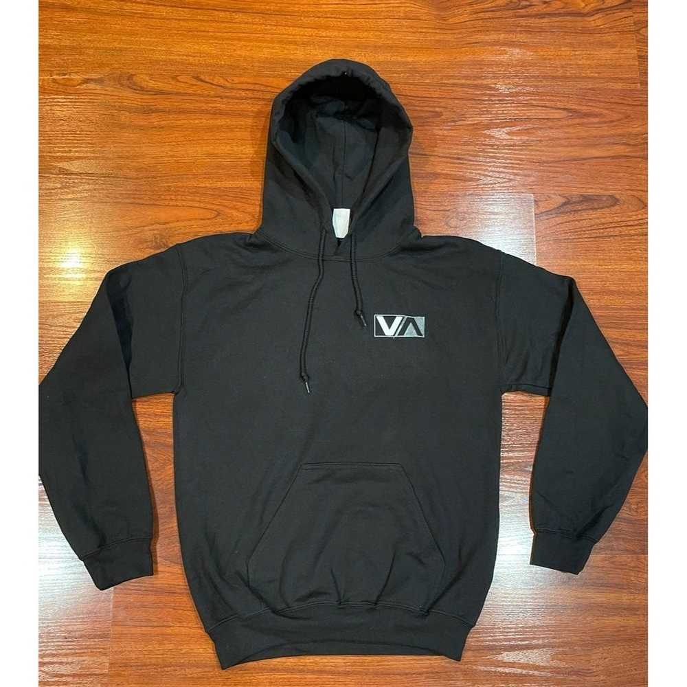 Rvca RVCA BLACK PULLOVER HOODIE SZ SMALL S - image 4