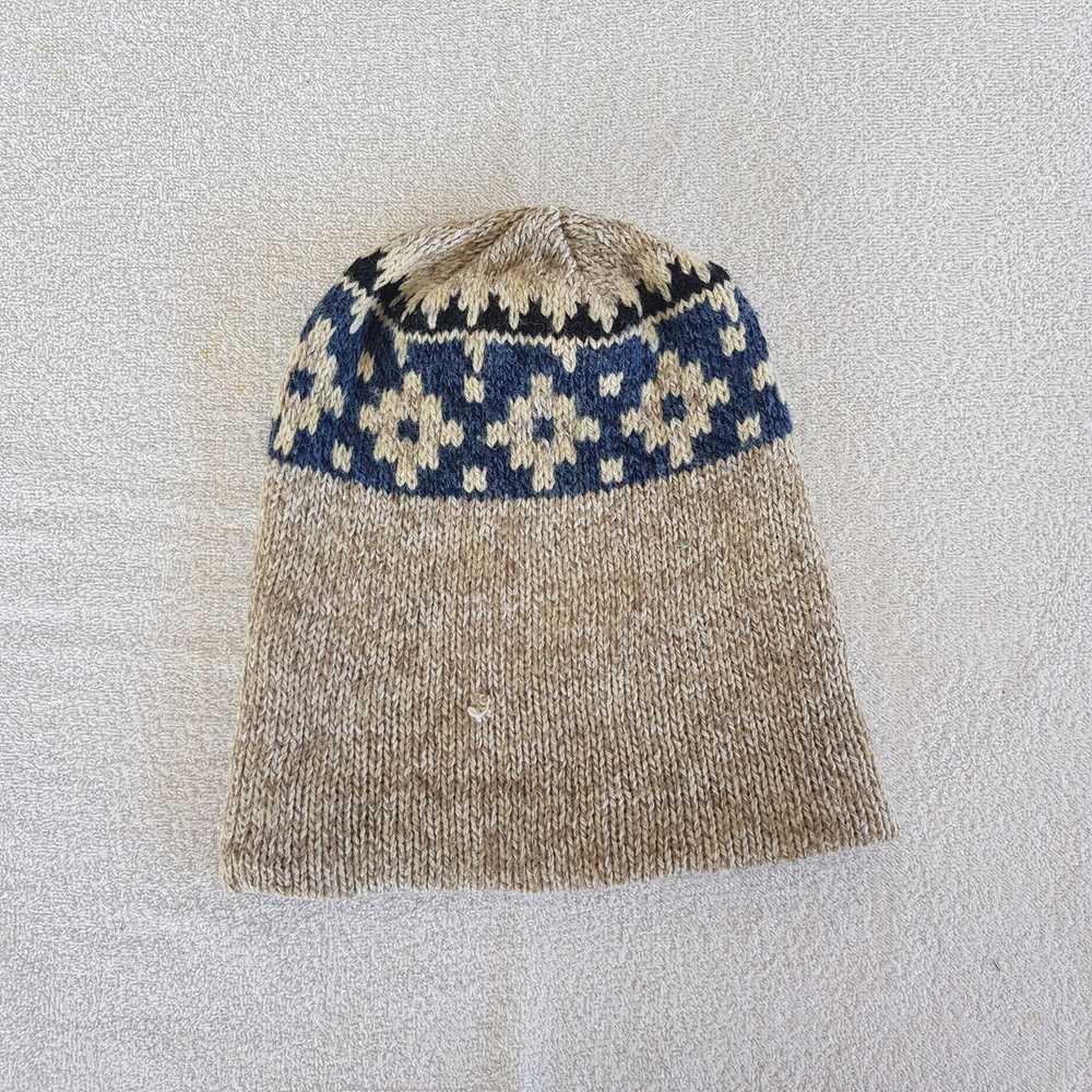 Vintage Vintage Knitted Crochet Beanie Snow Cap K… - image 5