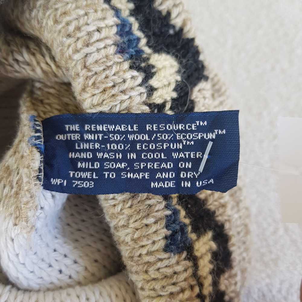 Vintage Vintage Knitted Crochet Beanie Snow Cap K… - image 6