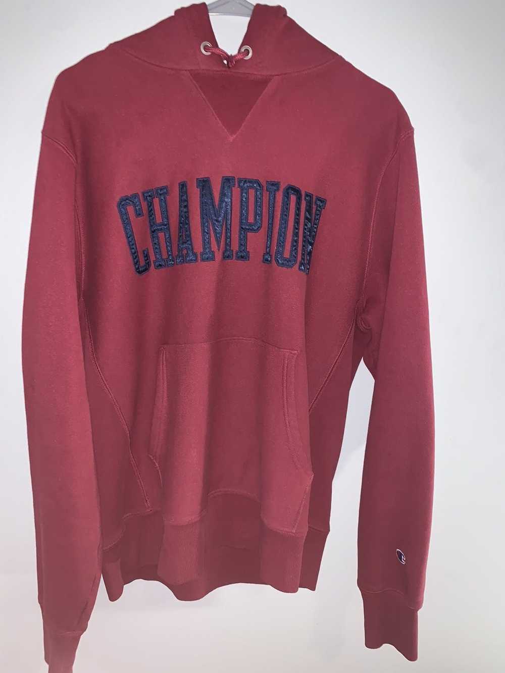 Champion Vintage Burgundy College Champion Hoodie - image 1