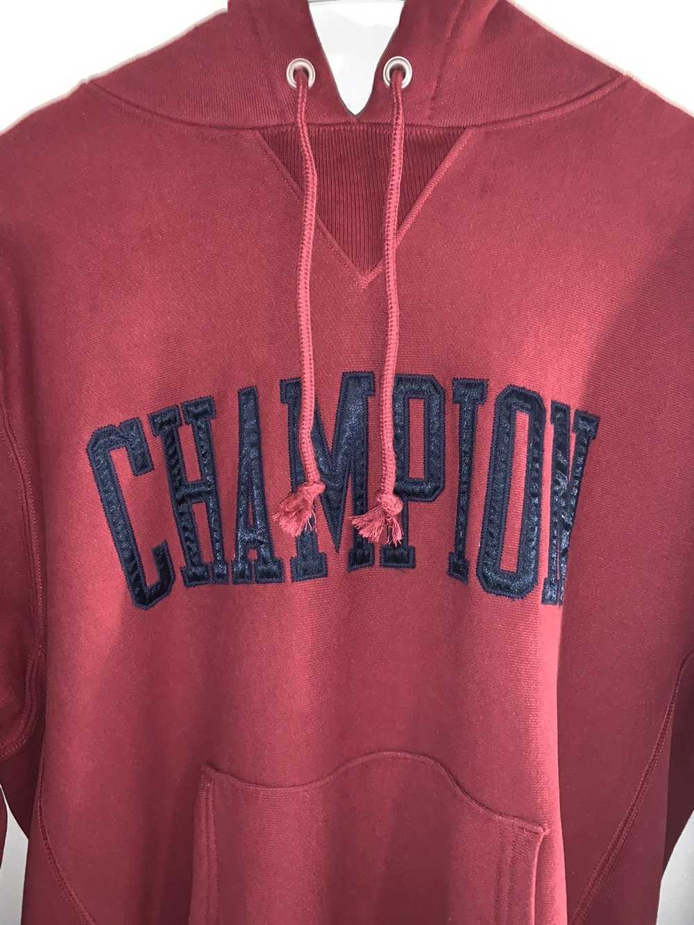 Champion Vintage Burgundy College Champion Hoodie - image 2