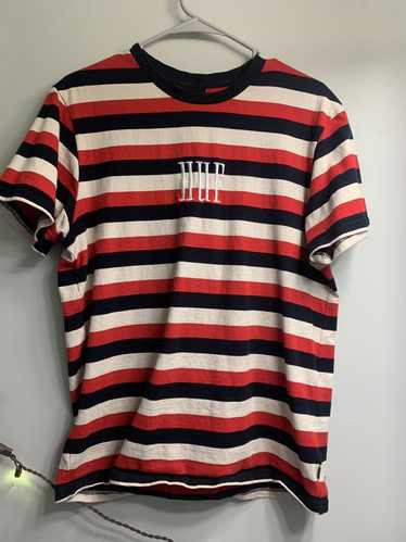 huf red striped shirt