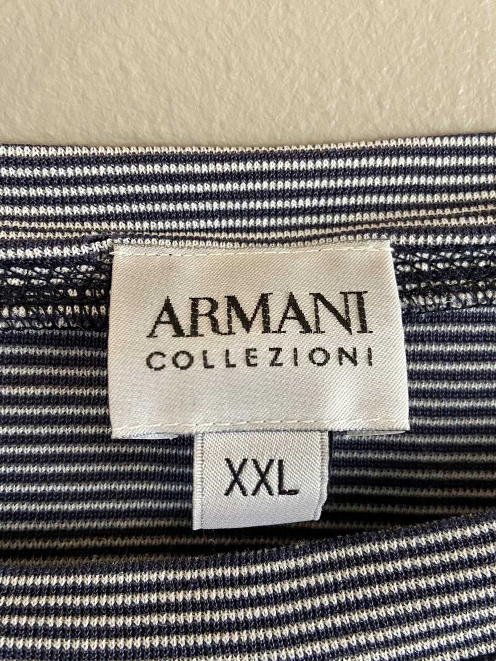 Armani Armani Striped Silk Stretch Tee - image 5