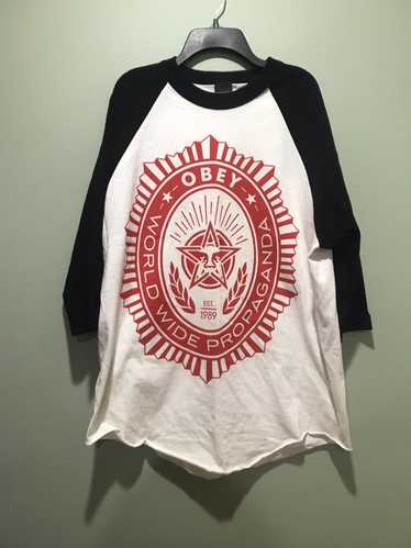 Obey Vintage obey 3/4 sleeve baseball shirt