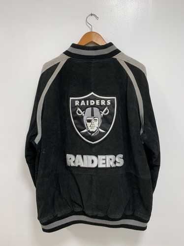 Vintage NFL Los Angeles Raiders Pullover Warm Up Jacket Reversable
