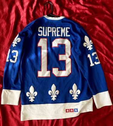 Supreme Supreme Fleur De Lis Hockey Jersey Blue L - image 1