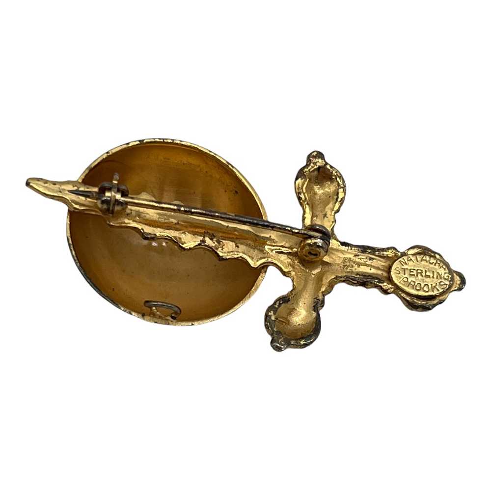 Natacha Brooks Gold-plated Sterling Scepter Pin - image 2